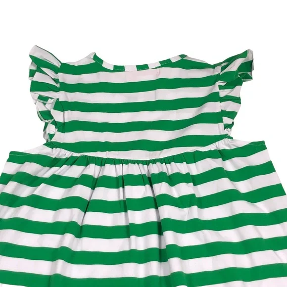 Ruffle Girl Kelly Green & White Striped Top size 16-18 - Picture 4 of 9